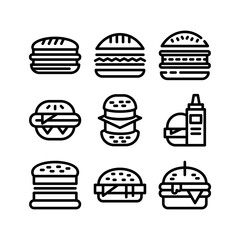 burger icon or logo isolated sign symbol vector illustration - high quality black style vector icons
