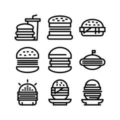 burger icon or logo isolated sign symbol vector illustration - high quality black style vector icons
