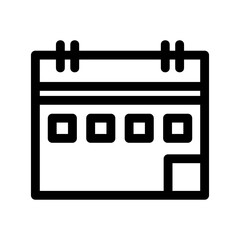 calendar icon or logo isolated sign symbol vector illustration - high quality black style vector icons
