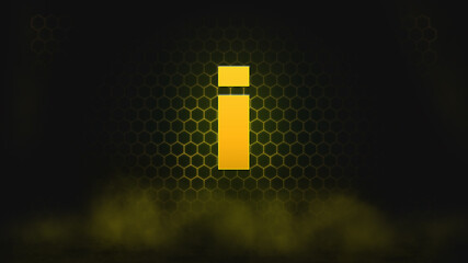 Letters Effect on hexagon and smoke background. Abstract background. Alphabet background