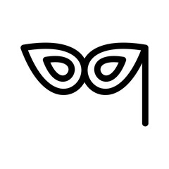 carnival mask icon or logo isolated sign symbol vector illustration - high quality black style vector icons
