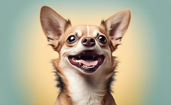 Cute chihuahua with happy expression