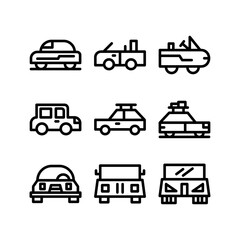 Obraz premium cars icon or logo isolated sign symbol vector illustration - high quality black style vector icons 