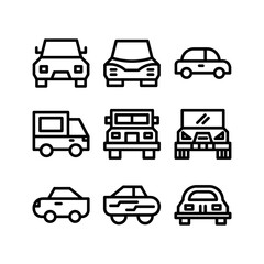 cars icon or logo isolated sign symbol vector illustration - high quality black style vector icons
