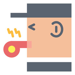 whistle flat icon style
