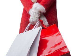 Woman doing her Christmas shopping