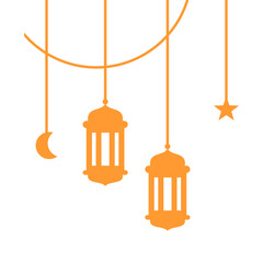 Islamic Lantern Corner Outline