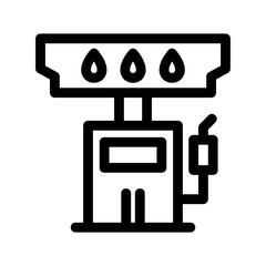 filling station icon or logo isolated sign symbol vector illustration - high quality black style vector icons
