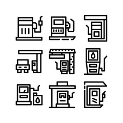 filling station icon or logo isolated sign symbol vector illustration - high quality black style vector icons
