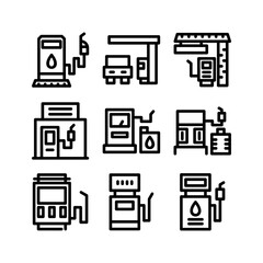 filling station icon or logo isolated sign symbol vector illustration - high quality black style vector icons
