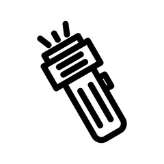 flashlight icon or logo isolated sign symbol vector illustration - high quality black style vector icons
