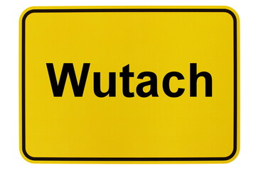 Illustration eines Ortsschildes der Gemeinde Wutach in Baden-Württemberg