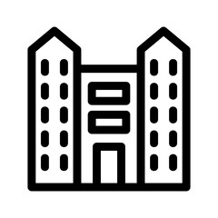 hotel icon or logo isolated sign symbol vector illustration - high quality black style vector icons
