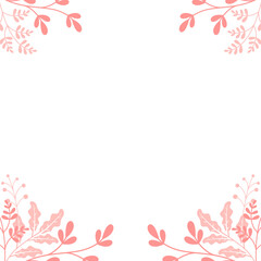 A frame with colorful leaves and flowers.