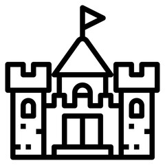 castle line icon style