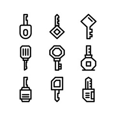 key icon or logo isolated sign symbol vector illustration - high quality black style vector icons
