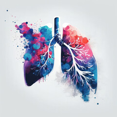 Breath of Resilience: An Abstract Depiction of Lung Cancer. Generative Ai