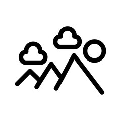 mountain icon or logo isolated sign symbol vector illustration - high quality black style vector icons
