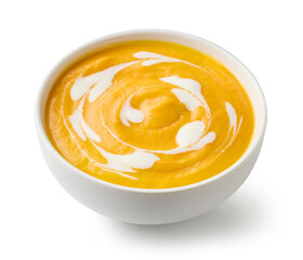 bowl of pumpkin cream soup