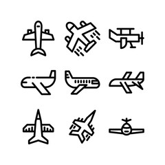 plane icon or logo isolated sign symbol vector illustration - high quality black style vector icons
