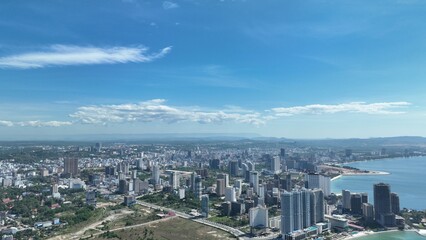 Fototapeta premium beautiful Sihanoukville/ beach and sky/by drone/island/