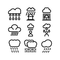 rain icon or logo isolated sign symbol vector illustration - high quality black style vector icons
