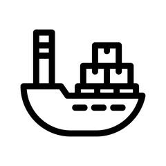 ship icon or logo isolated sign symbol vector illustration - high quality black style vector icons
