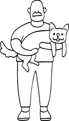 elderly illustration.