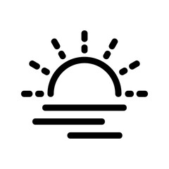 sunshine icon or logo isolated sign symbol vector illustration - high quality black style vector icons
