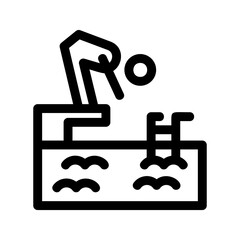 swimming icon or logo isolated sign symbol vector illustration - high quality black style vector icons
