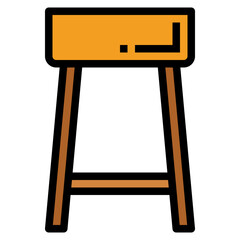 Fototapeta premium chair filled outline icon style