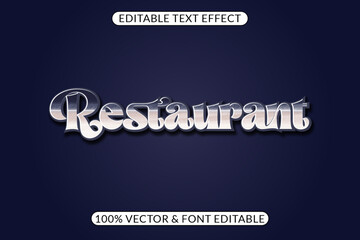 Editable Glossy and Retro Restaurant Text Effects