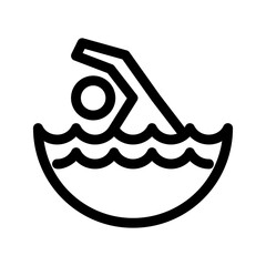 swimming icon or logo isolated sign symbol vector illustration - high quality black style vector icons
