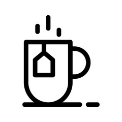 teacup icon or logo isolated sign symbol vector illustration - high quality black style vector icons
