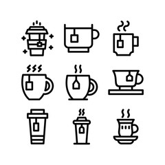 teacup icon or logo isolated sign symbol vector illustration - high quality black style vector icons

