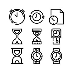 time icon or logo isolated sign symbol vector illustration - high quality black style vector icons
