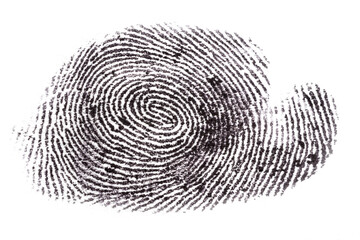 Fingerprint isolated on transparent background - obrazy, fototapety, plakaty