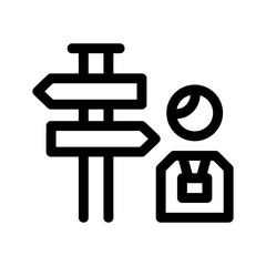 tour guide icon or logo isolated sign symbol vector illustration - high quality black style vector icons
