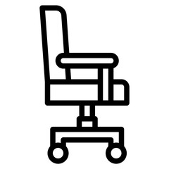 chair line icon style