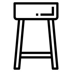chair line icon style