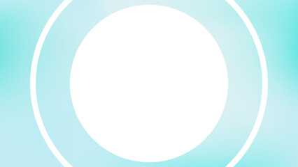 Abstract light blue color vector banner. Blurred saturated sky blue gradient background. Bright smooth spots. Liquid stains with a circle for your text. Vector clouds stock backdrop illustration