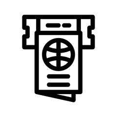 travel ticket icon or logo isolated sign symbol vector illustration - high quality black style vector icons
