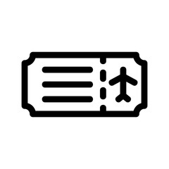 travel ticket icon or logo isolated sign symbol vector illustration - high quality black style vector icons
