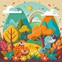 Naklejka na ściany i meble autumn theme image 1
