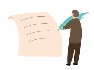 poetry day vector illustration flat design