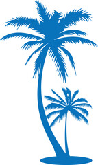 Tree icon, plant icon blue vector