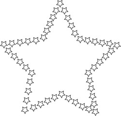 Star icon, falling star icon black vector