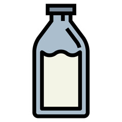 milk filled outline icon style