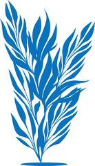 Fototapeta na wymiar Tree icon, plant icon blue vector