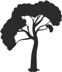 Tree vector, nature icon black vector